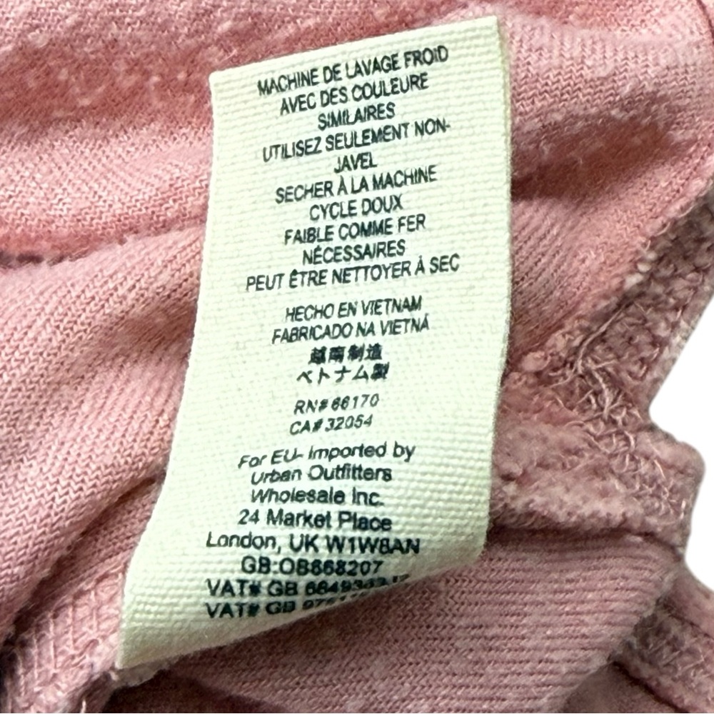 We The Free Pink Crushed Velvet Tunic Dress Oversized Boho V Neck Side Slit S - Picture 7 of 9